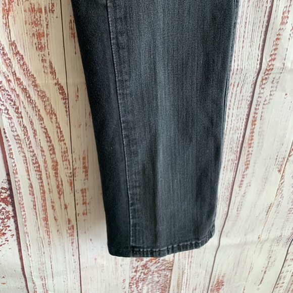 Faded Black Stretch Knit Panel Slim Leg Jeans { Habitual } - Picture 8 of 13